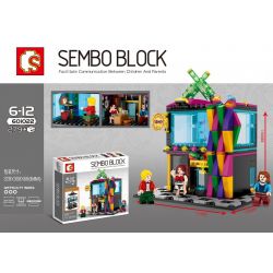 SHENG YUAN SY 601022 non  CÂU LẠC BỘ ĐÊM bộ đồ chơi xếp lắp ráp ghép mô hình Mini Modular SEMBO BLOCK Đường Phố Thu Nhỏ 279 khối