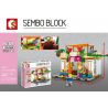 SHENG YUAN SY 601023 non  CỬA HÀNG HOA bộ đồ chơi xếp lắp ráp ghép mô hình Mini Modular SEMBO BLOCK FLORIST Đường Phố Thu Nhỏ 322 khối