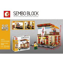 SHENG YUAN SY 601024 non  AJISEN RAMEN. bộ đồ chơi xếp lắp ráp ghép mô hình Mini Modular SEMBO BLOCK Đường Phố Thu Nhỏ 365 khối