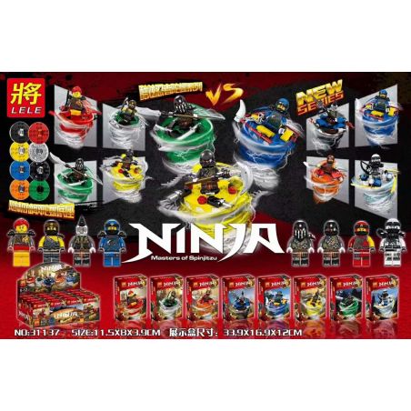 LELE 31137 non  8 CON QUAY NINJA THÚ VỊ bộ đồ chơi xếp lắp ráp ghép mô hình The  Ninjago Movie NINJA MASTERS OF SPINJITZU Ninja Lốc Xoáy