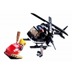 SLUBAN M38-B0651 B0651 0651 M38B0651 38-B0651 non  TRỰC THĂNG TẤN CÔNG CẢNH SÁT bộ đồ chơi xếp lắp ráp ghép mô hình Police ASSAULT HELICOPTER 221 khối