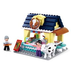 SLUBAN M38-B0605 B0605 0605 M38B0605 38-B0605 non  BAR BBQ bộ đồ chơi xếp lắp ráp ghép mô hình Girl's Dream BEACH RESTAUR Giấc Mơ Con Gái 225 khối