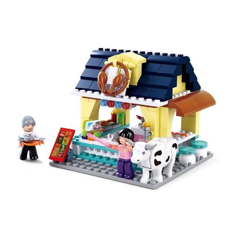 SLUBAN M38-B0605 B0605 0605 M38B0605 38-B0605 non  BAR BBQ bộ đồ chơi xếp lắp ráp ghép mô hình Girl's Dream BEACH RESTAUR Giấc Mơ Con Gái 225 khối