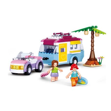 SLUBAN M38-B0606 B0606 0606 M38B0606 38-B0606 non  KỲ NGHỈ CỦA NGƯỜI CẮM TRẠI bộ đồ chơi xếp lắp ráp ghép mô hình Girl's Dream BEACH HOLIDAY Giấc Mơ Con Gái 272 khối