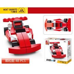 SLUBAN M38 non  XE THỂ THAO MUI TRẦN 4 MÀU VÀNG ĐỊA HÌNH XANH ĐẦU KÉO ĐUA F3 ĐỎ bộ đồ chơi xếp lắp ráp ghép mô hình Creator Sáng Tạo 196 khối