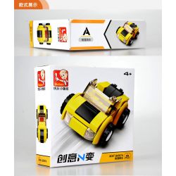 SLUBAN M38 non  XE THỂ THAO MUI TRẦN 4 MÀU VÀNG ĐỊA HÌNH XANH ĐẦU KÉO ĐUA F3 ĐỎ bộ đồ chơi xếp lắp ráp ghép mô hình Creator Sáng Tạo 196 khối