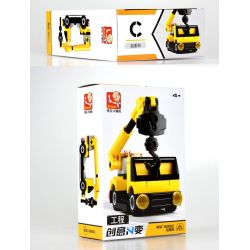 SLUBAN M38 non  4 LOẠI XE KỸ THUẬT MÁY ỦI XÚC CẨU TRỘN bộ đồ chơi xếp lắp ráp ghép mô hình Creator Sáng Tạo 161 khối