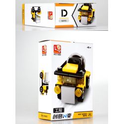 SLUBAN M38 non  4 LOẠI XE KỸ THUẬT MÁY ỦI XÚC CẨU TRỘN bộ đồ chơi xếp lắp ráp ghép mô hình Creator Sáng Tạo 161 khối