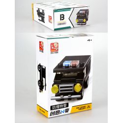 SLUBAN M38 non  CẢNH SÁT ĐẶC NHIỆM CHỐNG CHÁY NỔ 4 TRỰC THĂNG TUẦN TRA XE BỌC THÉP TẤN CÔNG bộ đồ chơi xếp lắp ráp ghép mô hình Creator Sáng Tạo 163 khối