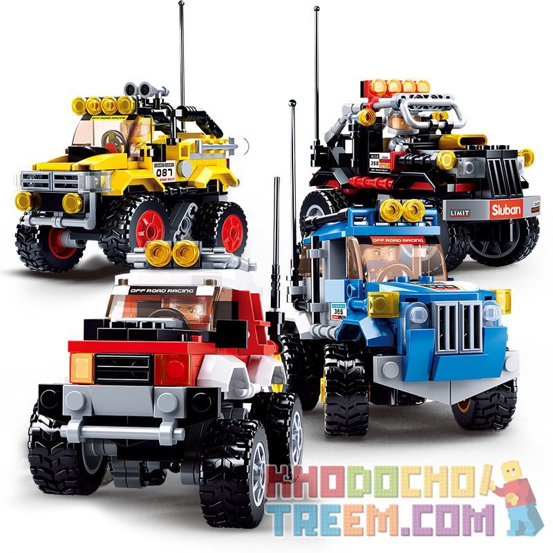 SLUBAN M38-B0663B B0663B 0663B M38B0663B 38-B0663B non  PATHFINDER HỆ THỐNG TREO XE ĐỊA HÌNH bộ đồ chơi xếp lắp ráp ghép mô hình Speed Champions Racing Cars PATHFINDER OFF ROAD CAR WITH SUSPENSION Đua Xe Công Thức 145 khối