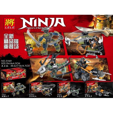 LELE 31169 non  PHIÊN BẢN GIẢM 4 LOẠI CƠ KHÍ RỐI MÁY BAY CHIẾN ĐẤU VÀNG ĐEN RỒNG XA BỌC THÉP bộ đồ chơi xếp lắp ráp ghép mô hình The  Ninjago Movie NINJA MASTERS OF SPINJITZ Ninja Lốc Xoáy 280 khối