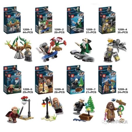 SHENG YUAN SY 1209 non  8 NHÂN VẬT NHỎ bộ đồ chơi xếp lắp ráp ghép mô hình Harry Potter Chú Bé Phù Thủy 230 khối