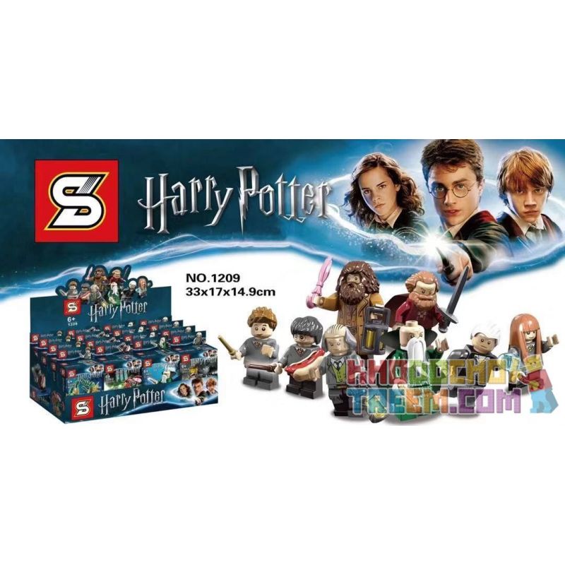 SHENG YUAN SY 1209 non  8 NHÂN VẬT NHỎ bộ đồ chơi xếp lắp ráp ghép mô hình Harry Potter Chú Bé Phù Thủy 230 khối