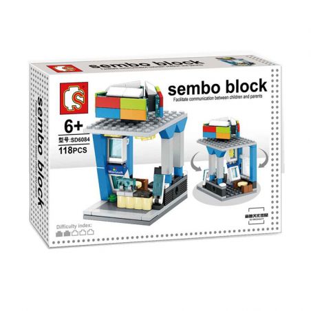 SEMBO WEKKI VIGGI SD6084 6084 non  CỬA HÀNG MICROSOFT bộ đồ chơi xếp lắp ráp ghép mô hình Mini Modular SEMBO BLOCK MICROSOFT Đường Phố Thu Nhỏ 118 khối