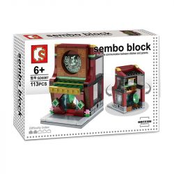 SEMBO WEKKI VIGGI SD6087 6087 non  CHẾ ĐỘ XEM PHỐ THU NHỎ YUDIAN bộ đồ chơi xếp lắp ráp ghép mô hình Mini Modular SEMBO BLOCK Đường Phố Thu Nhỏ 113 khối