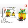 SEMBO WEKKI VIGGI 601006 non  CỬA HÀNG HOA QUẢ bộ đồ chơi xếp lắp ráp ghép mô hình Mini Modular SEMBO BLOCK Đường Phố Thu Nhỏ 74 khối