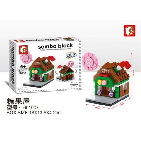 SEMBO WEKKI VIGGI 601007 non  NHÀ KẸO bộ đồ chơi xếp lắp ráp ghép mô hình Mini Modular SEMBO BLOCK Đường Phố Thu Nhỏ 80 khối