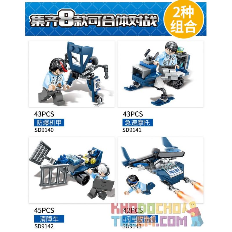 SEMBO SD9140 9140 SD9141 9141 SD9142 9142 SD9143 9143 SD9144 9144 SD9145 9145 SD9146 9146 SD9147 9147 non  DRAGON FURY FIGHTER VENOMOUS SPIDER FIGHTING VEHICLE 8 LOẠI PHƯƠNG TIỆN KẾT HỢP MÁY NỔ MÔ TÔ NHANH KẺ PHÁ HỦY BAY TẤN CÔNG CHỚP NHOÁNG TUẦN TRA TISSOT NHỆN ĐỘC VUA BOM bộ đồ chơi xếp lắp ráp ghép mô hình Future Police FUTURE POLICE DRAGON FURY Cảnh Sát Tương Lai 336 khối