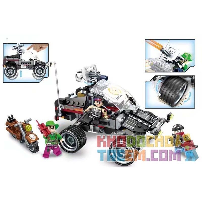 SEMBO 11677 non  TẤN CÔNG LỢN RỪNG bộ đồ chơi xếp lắp ráp ghép mô hình Black Gold Cuộc Chiến Vàng Đen 284 khối