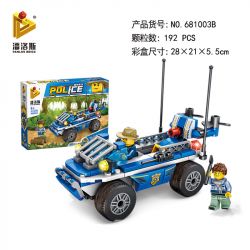 PanlosBrick 681003B Panlos Brick 681003B non  XE CẢNH SÁT LỘI NƯỚC bộ đồ chơi xếp lắp ráp ghép mô hình Police 192 khối