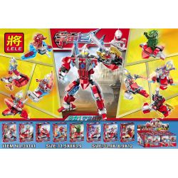 LELE 39141 non  GOD OF SPACE 8 TRONG 1 ULTRAMAN MINIFIGURE bộ đồ chơi xếp lắp ráp ghép mô hình Vệ Binh Vũ Trụ Siêu Nhân Điện Quang