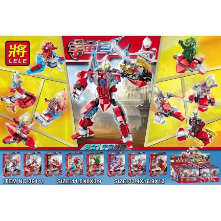 LELE 39141 non  GOD OF SPACE 8 TRONG 1 ULTRAMAN MINIFIGURE bộ đồ chơi xếp lắp ráp ghép mô hình Vệ Binh Vũ Trụ Siêu Nhân Điện Quang