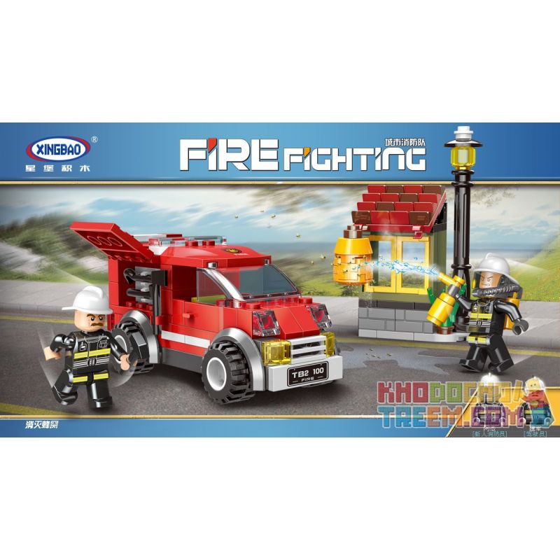 XINGBAO XB-14001 14001 XB14001 non  LOẠI BỎ TỔ ONG bộ đồ chơi xếp lắp ráp ghép mô hình Fire Rescure FIRE FIGHTING EXTERMINATE THE HONEYCOMB Cứu Hỏa 218 khối