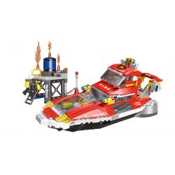 XINGBAO XB-14003 14003 XB14003 non  TÀU CỨU HỎA BIỂN bộ đồ chơi xếp lắp ráp ghép mô hình Fire Rescure FIRE FIGHTING MARINE BOAT