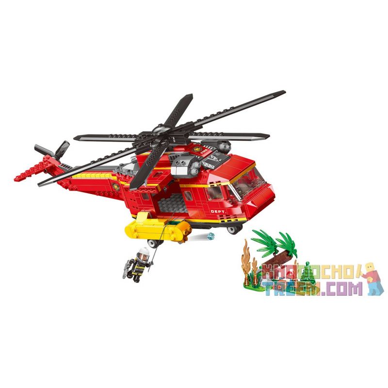 XINGBAO XB-14004 14004 XB14004 non  CỨU TRỢ THẢM HỌA RỪNG bộ đồ chơi xếp lắp ráp ghép mô hình Fire Rescure FIRE FIGHTING FOREST DISASTER RELIEF Cứu Hỏa