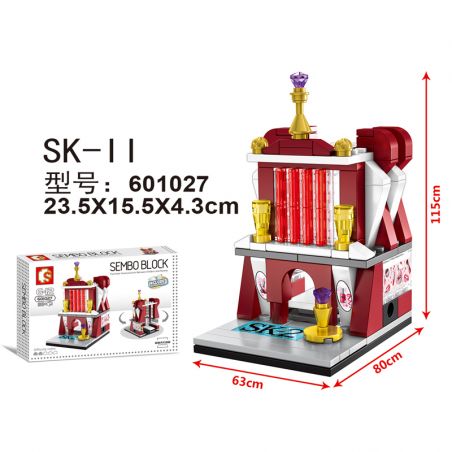 SEMBO 601027 non  CHẾ ĐỘ XEM PHỐ THU NHỎ SK-II bộ đồ chơi xếp lắp ráp ghép mô hình Mini Modular Đường Phố Thu Nhỏ 118 khối