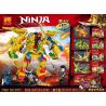LELE 31171 non  SỰ KẾT HỢP CỦA GOLD MECHA GOD OF WAR EDITION 4 bộ đồ chơi xếp lắp ráp ghép mô hình The  Ninjago Movie NINJA MASTERS OF SPINJITZ Ninja Lốc Xoáy 295 khối