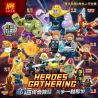 LELE 34044 non  BỘ SƯU TẬP 16 MÔ HÌNH NHÂN VẬT AVENGERS 3 bộ đồ chơi xếp lắp ráp ghép mô hình Super Heroes HEROES GATHERING Siêu Nhân Anh Hùng