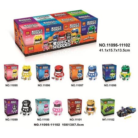 Bela 11095 11096 11097 11098 11099 11100 11101 11102 Lari 11095 11096 11097 11098 11099 11100 11101 11102 non  ĐỘI KHỦNG LONG 8 bộ đồ chơi xếp lắp ráp ghép mô hình Brickheadz MIGHTY MORPHIN POWER RANGERS Nhân Vật Đầu To