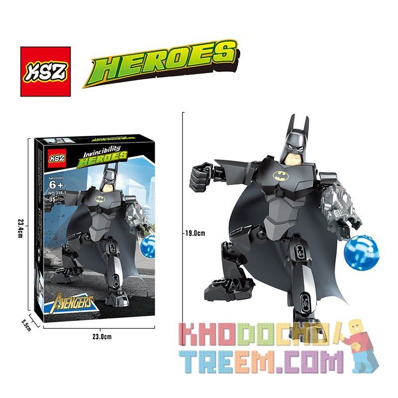 XSZ KSZ 318-1 non  NGƯỜI DƠI bộ đồ chơi xếp lắp ráp ghép mô hình  BATMAN Kỹ Thuật Công Nghệ Cao Mô Hình Phương Tiện 35 khối