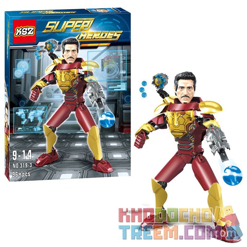 XSZ KSZ 319-3 non  IRON MAN SPEKET. bộ đồ chơi xếp lắp ráp ghép mô hình  Kỹ Thuật Công Nghệ Cao Mô Hình Phương Tiện 96 khối