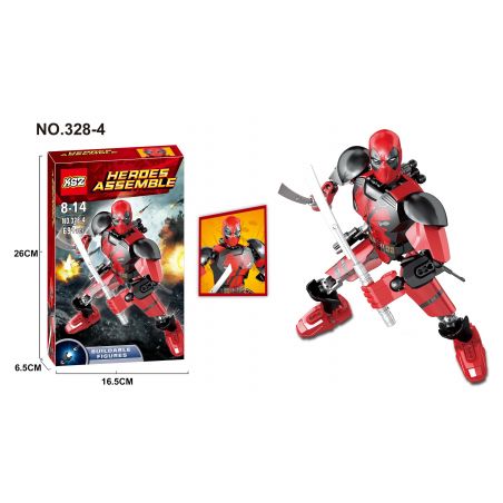 XSZ KSZ 328-4 non  DEADPOOL. bộ đồ chơi xếp lắp ráp ghép mô hình  HEROES ASSEMBLE Kỹ Thuật Công Nghệ Cao Mô Hình Phương Tiện 69 khối