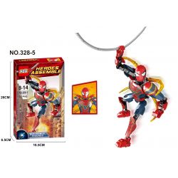 XSZ KSZ 328-5 non  NGƯỜI NHỆN bộ đồ chơi xếp lắp ráp ghép mô hình  HEROES ASSEMBLE Kỹ Thuật Công Nghệ Cao Mô Hình Phương Tiện 61 khối
