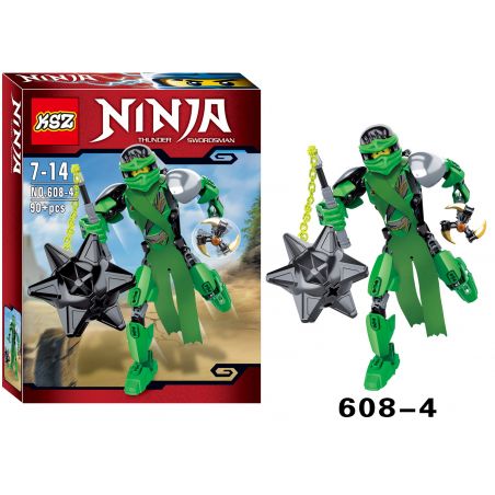 XSZ KSZ 608-4 non  LLOYD. bộ đồ chơi xếp lắp ráp ghép mô hình Marvel Super Heroes NINJA THUNDER SWORDSMAN LLOYD MONTGOMERY GARMADON Siêu Anh Hùng Marvel 90 khối