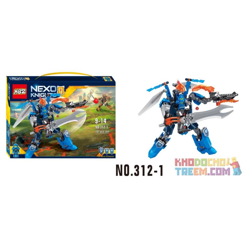 XSZ KSZ 312-1 non  KRAY. bộ đồ chơi xếp lắp ráp ghép mô hình Marvel Super Heroes NEXO KNIGHTS Siêu Anh Hùng Marvel 167 khối