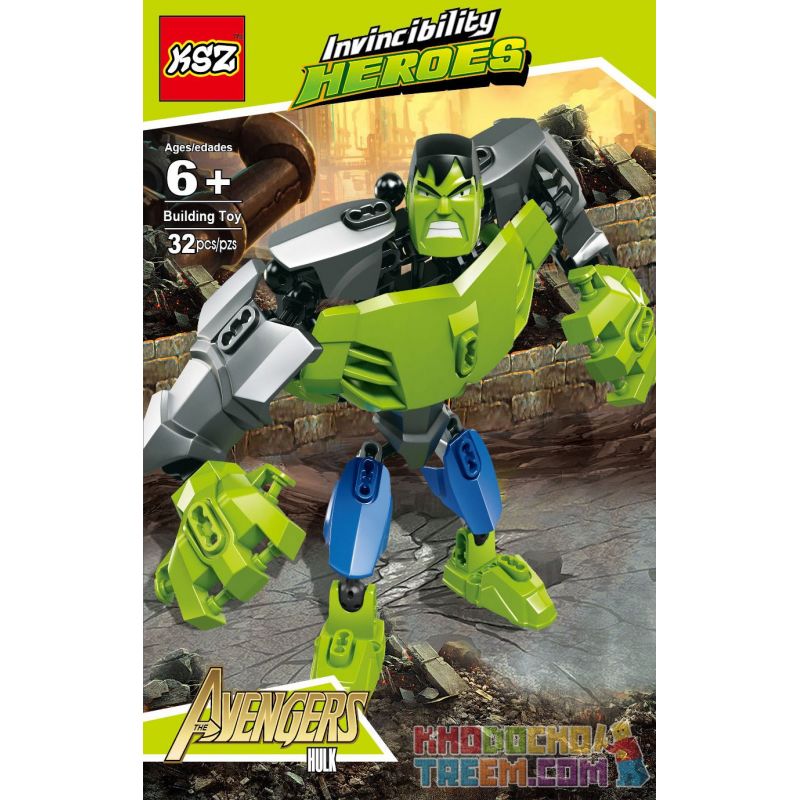 SLUBAN M38-B0583 B0583 0583 M38B0583 38-B0583 M38-B0585 B0585 0585 M38B0585 38-B0585 M38-B0586 B0586 0586 M38B0586 38-B0586 non  GREEN GÃ KHỔNG LỒ bộ đồ chơi xếp lắp ráp ghép mô hình Marvel Super Heroes INVINCIBILITY HEROES Siêu Anh Hùng Marvel 32 khối