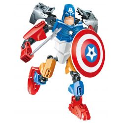 XSZ KSZ 508 non  ĐỘI TRƯỞNG MỸ bộ đồ chơi xếp lắp ráp ghép mô hình Marvel Super Heroes INVINCIBILITY HEROES Siêu Anh Hùng Marvel 31 khối