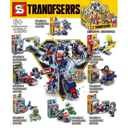 SHENG YUAN SY 1224 non  OPTIMUS PRIME MECH 8IN1 KẾT HỢP bộ đồ chơi xếp lắp ráp ghép mô hình Transformers TRANOFSERRS Robot Đại Chiến Người Máy Biến Hình 276 khối