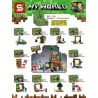 SHENG YUAN SY 1214 non  NHÀ CÂY MINI 10 SỰ KẾT HỢP bộ đồ chơi xếp lắp ráp ghép mô hình Minecraft MY WORLD Game Xây Dựng 313 khối