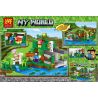 LELE 33236 non  QUẢNG TRƯỜNG bộ đồ chơi xếp lắp ráp ghép mô hình Minecraft MY WORLD Game Xây Dựng 300 khối