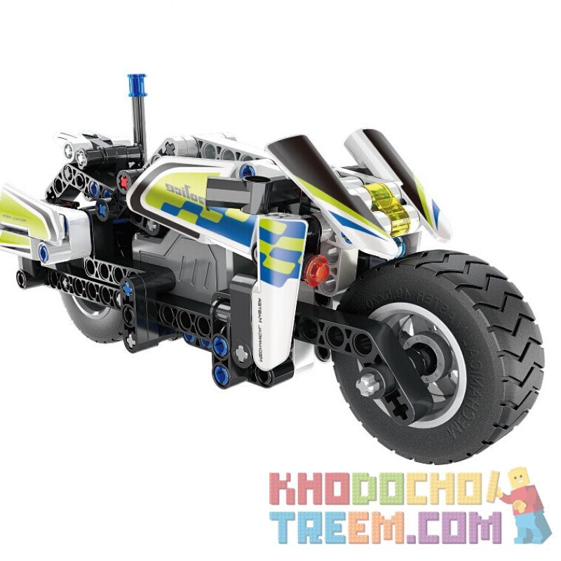 QIHUI 5806 non  XE MÔ TÔ CẢNH SÁT LÙI bộ đồ chơi xếp lắp ráp ghép mô hình  Kỹ Thuật Công Nghệ Cao Mô Hình Phương Tiện 193 khối