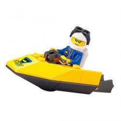 Enlighten 1209 Qman 1209 non  MÔ TÔ NƯỚC bộ đồ chơi xếp lắp ráp ghép mô hình City SUPERPIGBOAT Thành Phố 19 khối