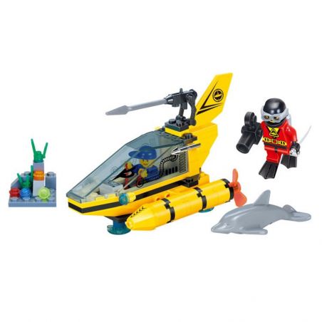 Enlighten 1215 Qman 1215 non  THUYỀN NGẮM CÁ HEO bộ đồ chơi xếp lắp ráp ghép mô hình City SUPERPIGBOAT Thành Phố 100 khối