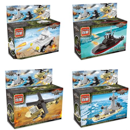 Enlighten 1221 1222 1223 1224 Qman 1221 1222 1223 1224 non  QUÂN ĐỘI MINI 4 LOẠI STORM TANK BLACK PEARL SUBMARINE GUNSHIP AEGIS CRUISER bộ đồ chơi xếp lắp ráp ghép mô hình Mini Modular COMBATZONES Đường Phố Thu Nhỏ 168 khối