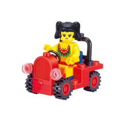 Enlighten 1205 Qman 1205 non  TOA XE GA NHỎ bộ đồ chơi xếp lắp ráp ghép mô hình  GIRLS LITTLE CAR Các Bạn Gái 34 khối