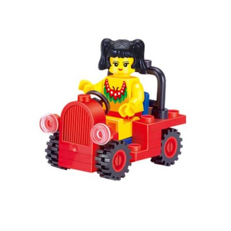 Enlighten 1205 Qman 1205 non  TOA XE GA NHỎ bộ đồ chơi xếp lắp ráp ghép mô hình  GIRLS LITTLE CAR Các Bạn Gái 34 khối